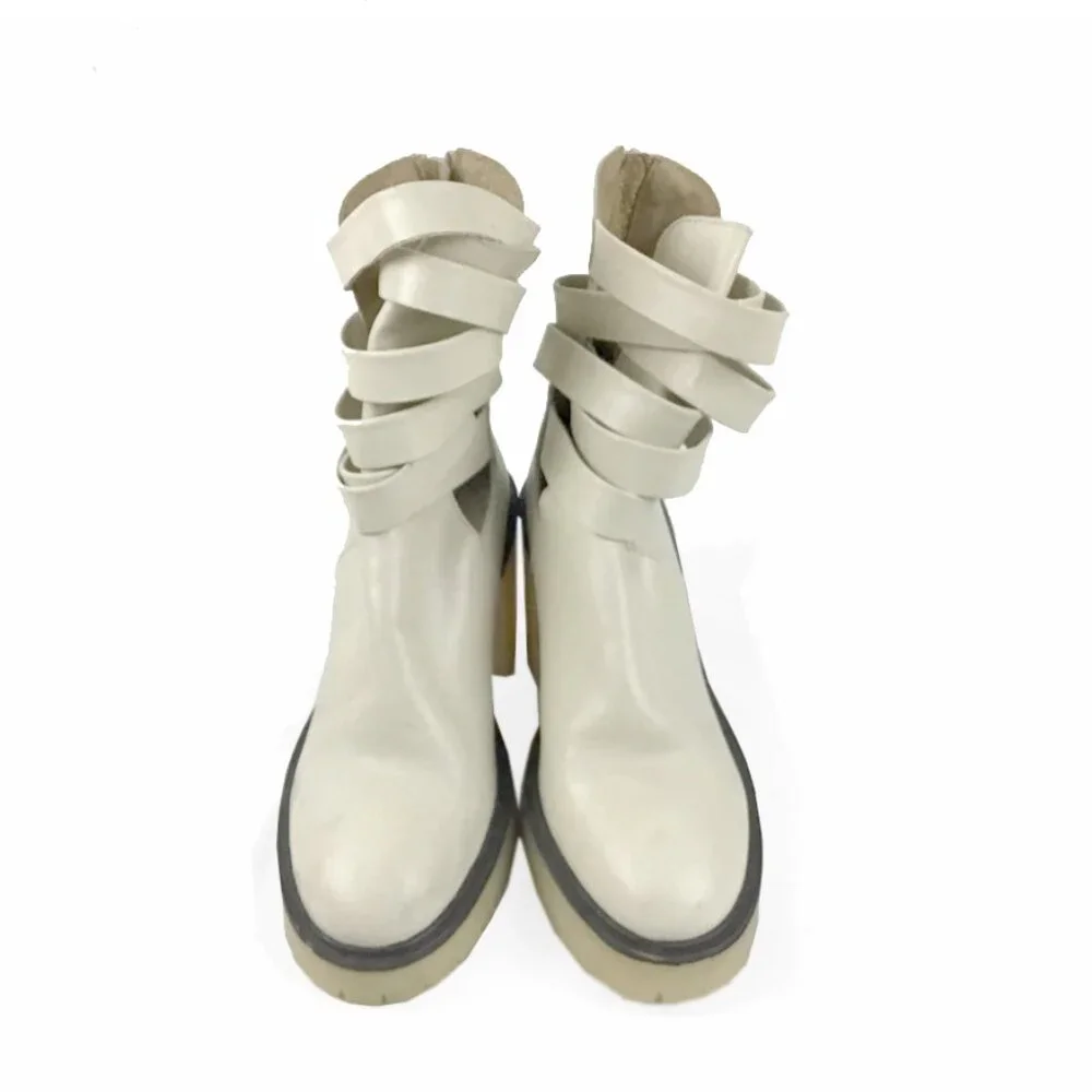 Free People Jesse Cutout Platform Off White Boot